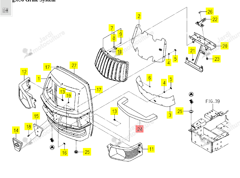 Joint de Grille Iseki 1719-602-004-20