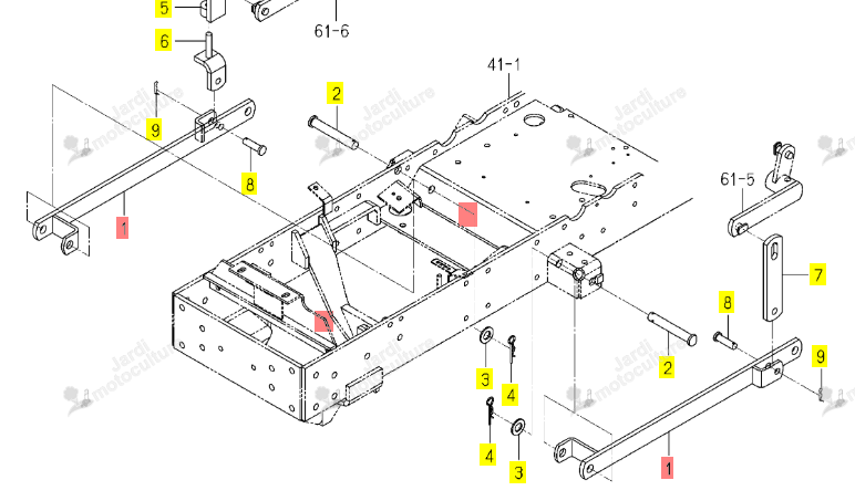 Bras Central Iseki 1725-553-260-00
