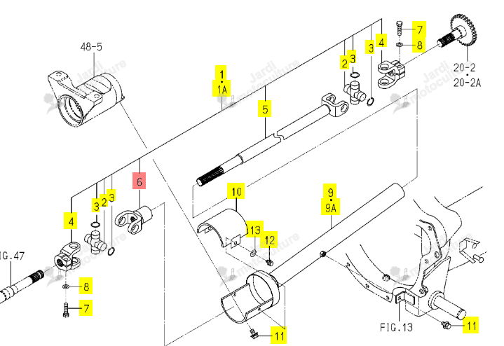 Fourche Coulissante Iseki 1725-120-216-00