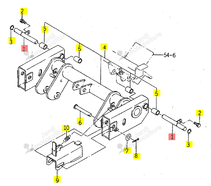 Goupille Iseki 1636-501-220-10