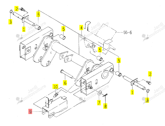 BRAS ISEKI 1636-501-240-20