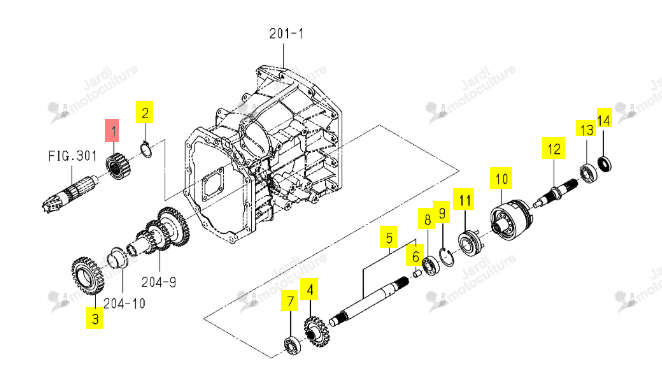 Pignon 16 Dents Iseki 1617-221-001-20