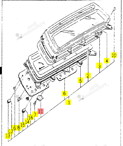 Renvoi d'angle Iseki 1614-670-270-00
