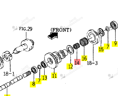 CAGE AIGUILLES ISEKI 1636-208-004-00