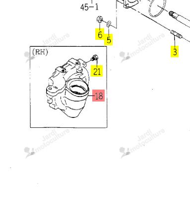 Carter Réducteur Droit Iseki 1620-434-004-00
