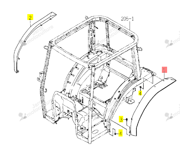 Aile Gauche Iseki 1734-720-400-00