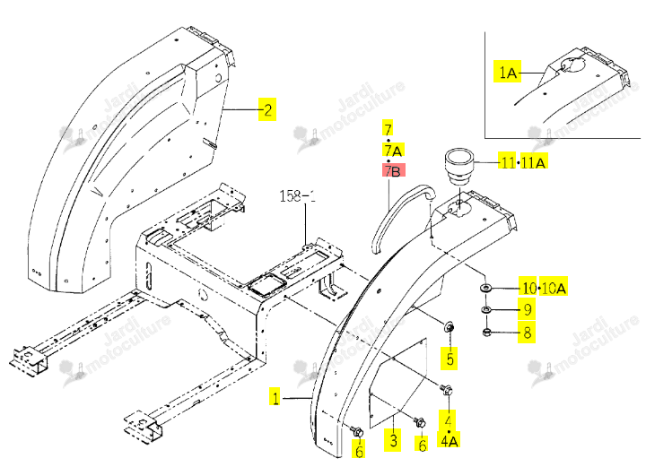 Main Courante Iseki 1729-606-002-20