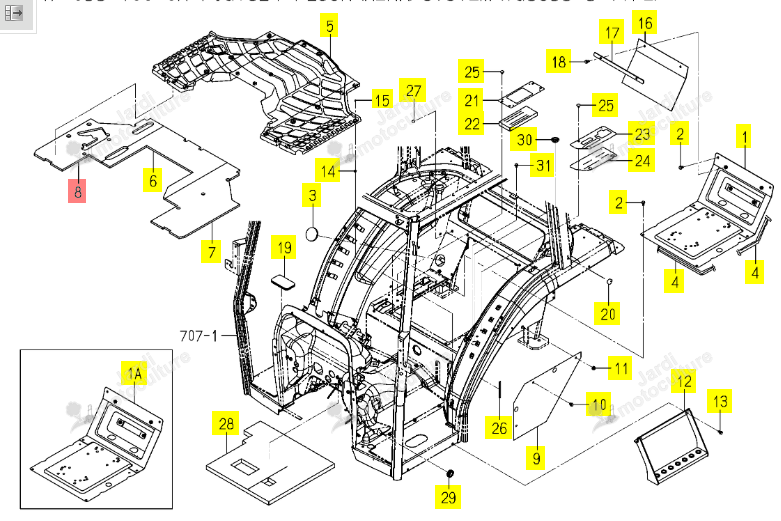 Joint Droit Iseki 1729-631-058-10