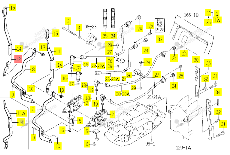 Levier Distributeur Iseki 1744-512-002-10