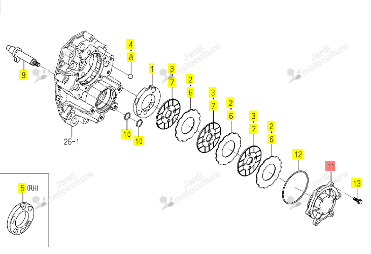 PALIERDEFREIN ISEKI 1717-310-001-10
