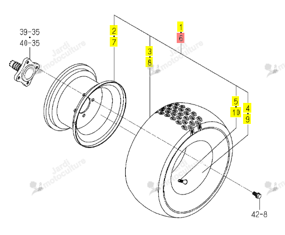 ROUE GAZ AV D ISEKI 1714-441-220-10