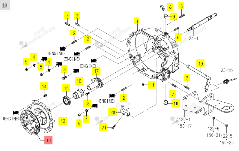 DISQUE EMB 184 ISEKI 1716-120-240-00