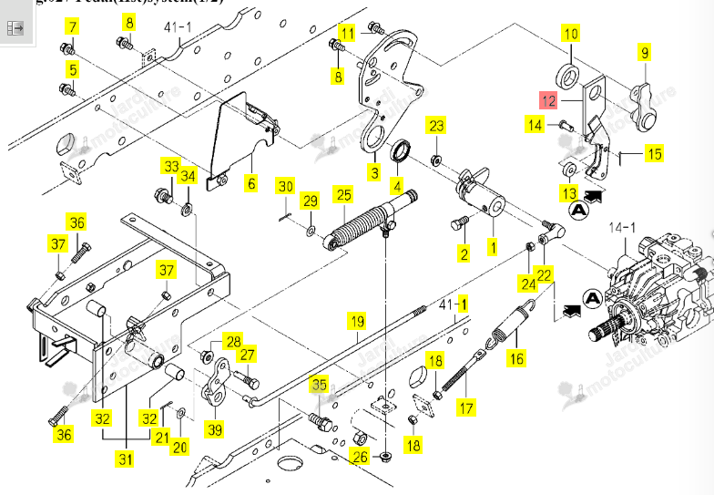 Bras de Position Neutre HST Iseki 1725-272-220-10
