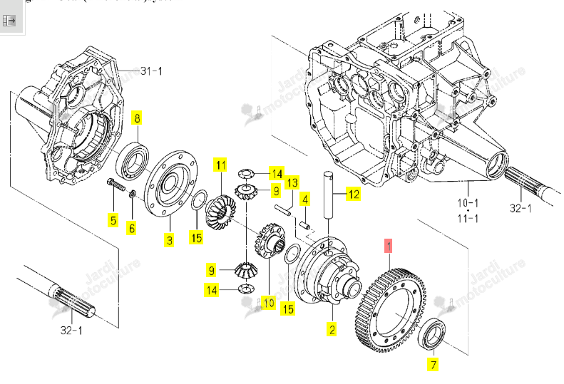 Couronne Dentée 56D Iseki 1725-304-001-10