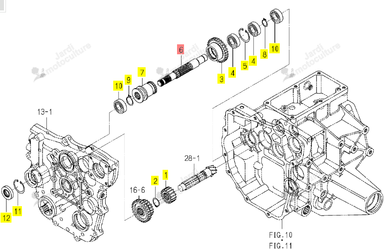 Arbre 4WD ISEKI 1725-218-003-10