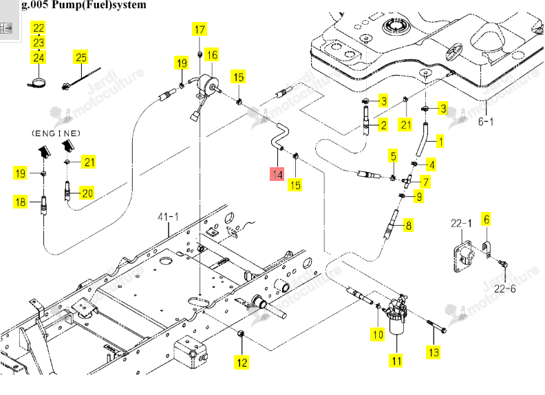 Durite Entrée Pompe Carb 84 Iseki 1725-105-071-00