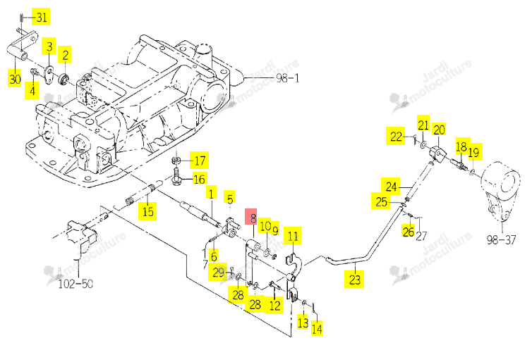 BRAS ISEKI 1742-504-210-00