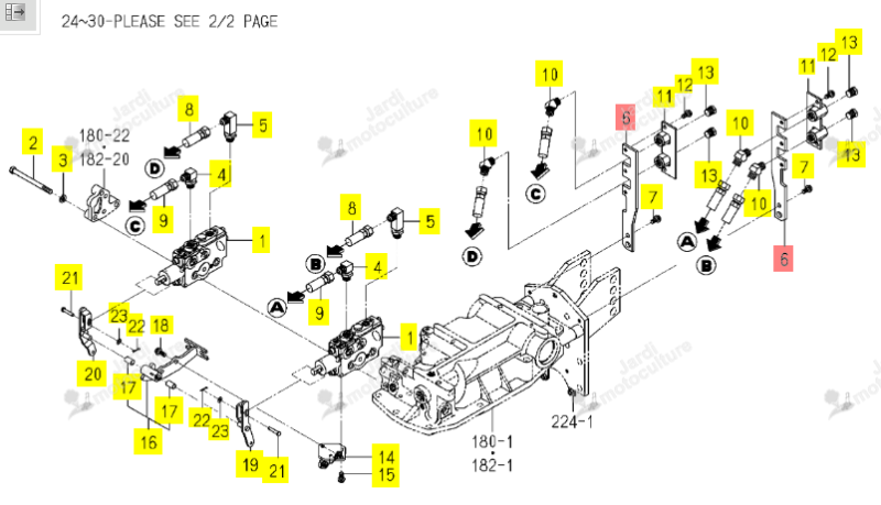 Support de Prises Outil Iseki 1742-512-001-20
