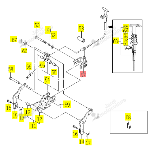 Plaque Support Fixation Iseki 1742-511-760-00
