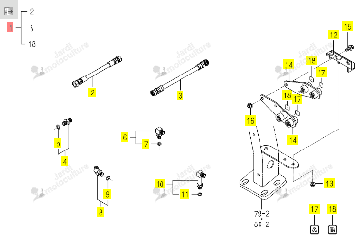KIT RACCORD ISEKI 1739-530-650-00