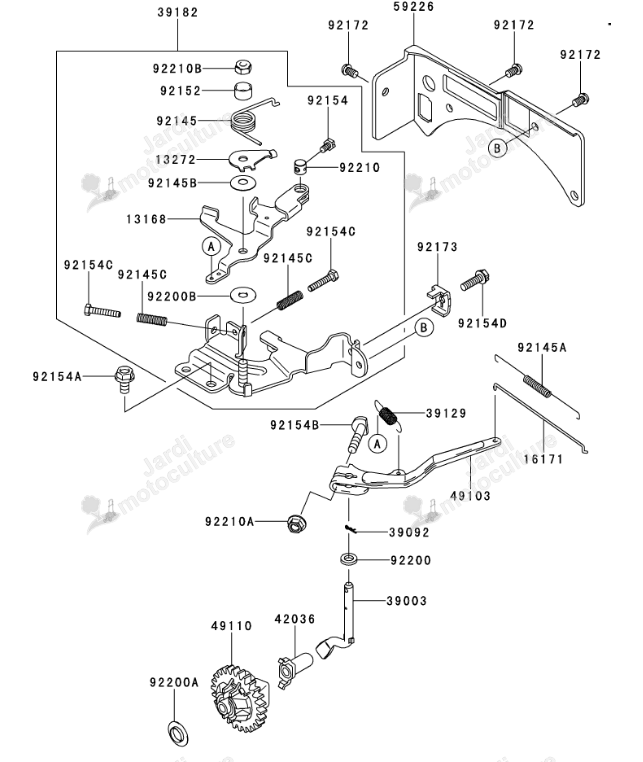 TIGE D ACCELERATEUR ISEKI 16171-2110