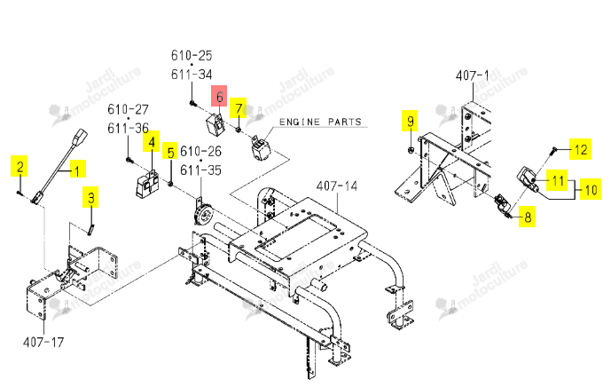 Relai Centrale Clignotante Iseki 1650-652-390-00