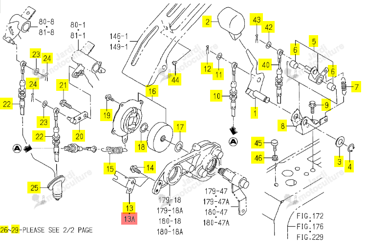 Support de Câble Auto Cruise Iseki 1743-642-051-10