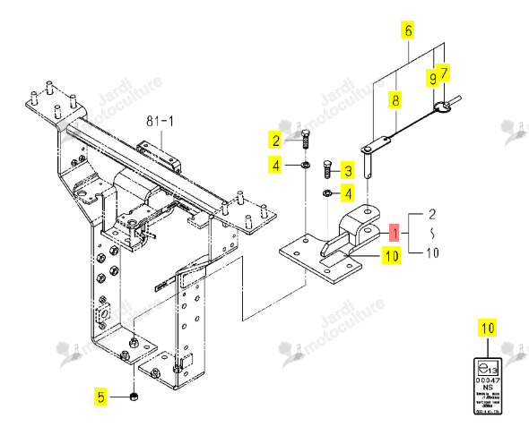 Attache Remorque Iseki 1739-521-200-00