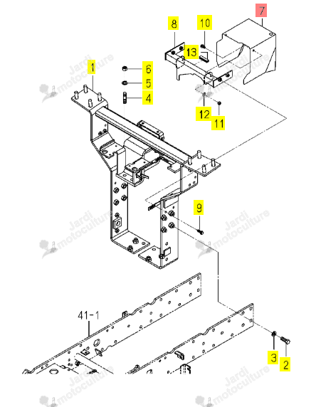 Capot PTO ISEKI 1739-514-003-10