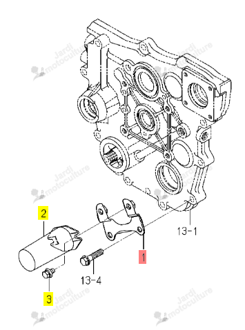 Platine Fixation Cache Iseki 1739-203-710-10