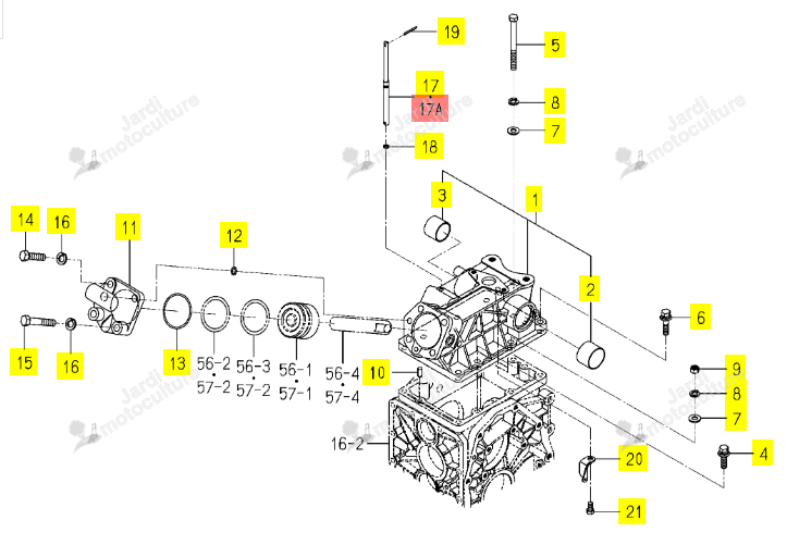 Doigt Iseki 1738-501-001-10