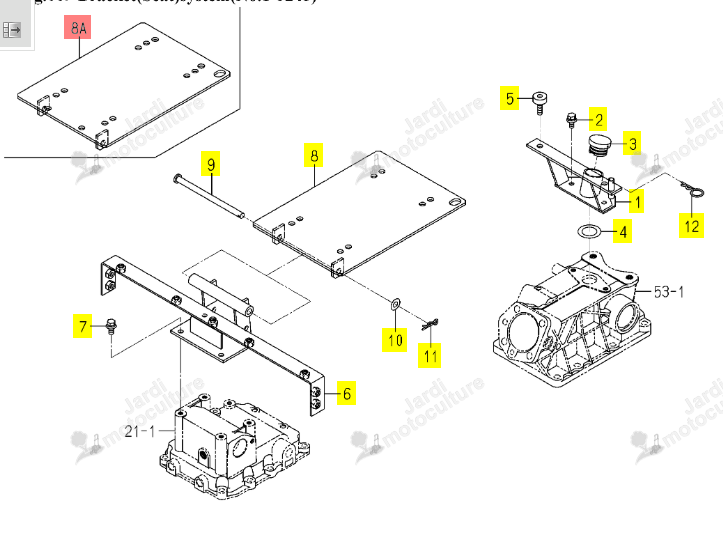 Plaque Support Iseki 1738-611-220-20