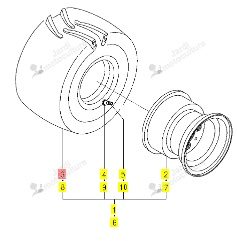 PNEU AGRAIRE 18X8.50-8 ISEKI 1739-437-421-10