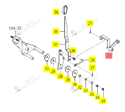 Chappe Relevage 3P Iseki 1744-506-280-10