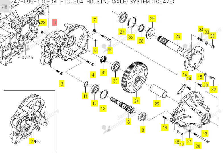 Réducteur ISEKI 1744-306-002-40