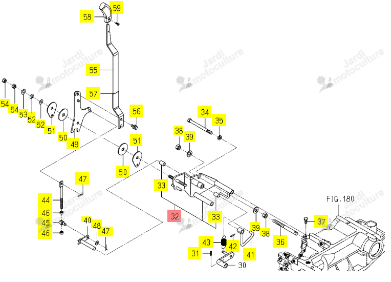 Support Cde Relevage Iseki 1742-504-270-20