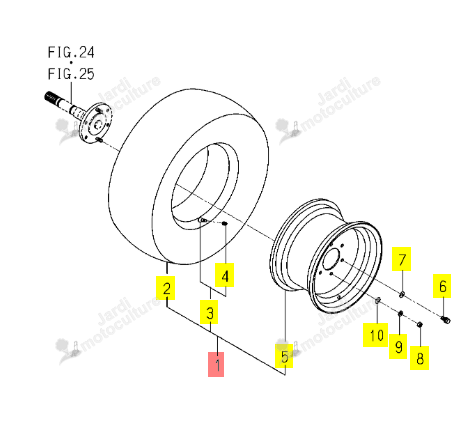 Roue 23x10.50-12 Iseki 1728-317-270-10