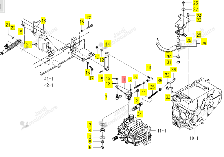 Bras d'Indexage HST Iseki 1728-271-700-00