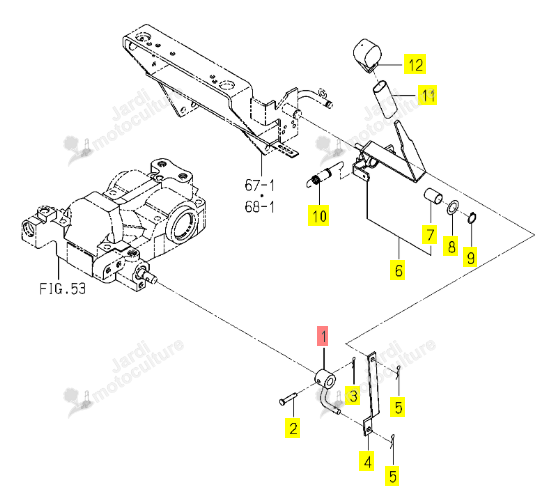 Bras de Liaison Iseki 1725-510-210-00