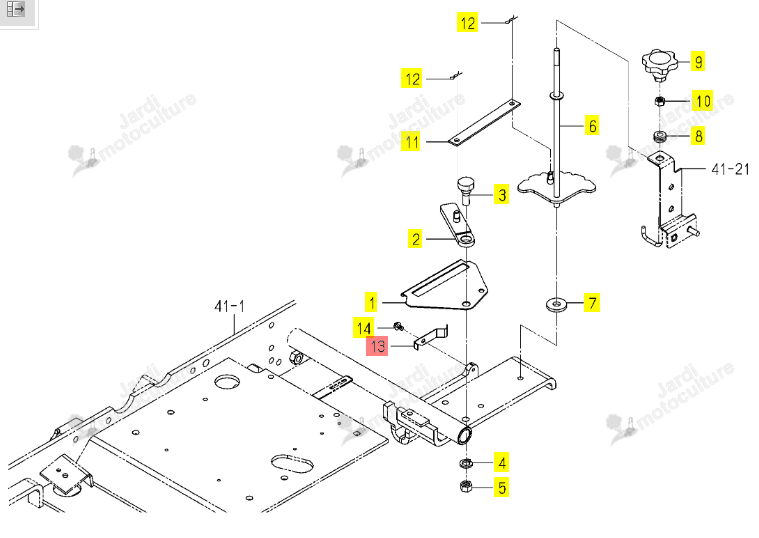 BUTEE AJUSTABLE ISEKI 1725-554-033-20