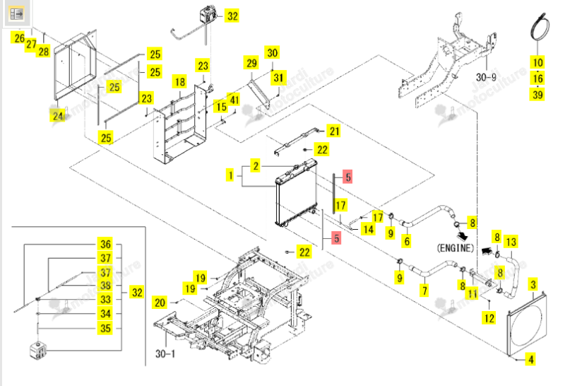 Isolant Iseki 1734-102-011-20