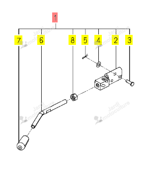 Levier de distributeur Iseki 1739-530-760-00