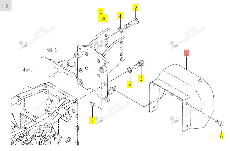 Cache PTO ISEKI 1742-520-001-00