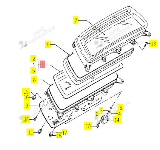 Cadran Compteur Iseki 1742-656-210-00