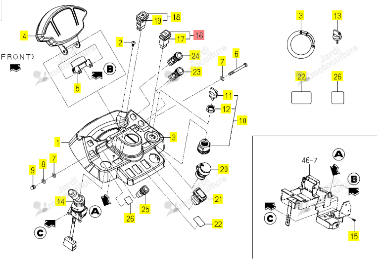 Interrupteur Warning Iseki 1740-680-550-00