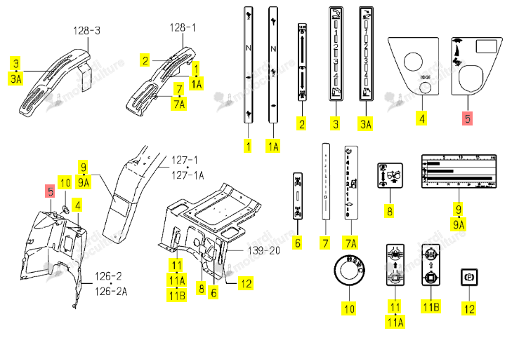 Autocollant ISEKI 1740-903-054-10