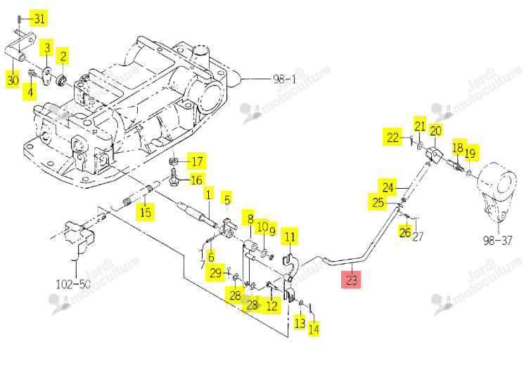 Tringle Iseki 1742-504-007-00