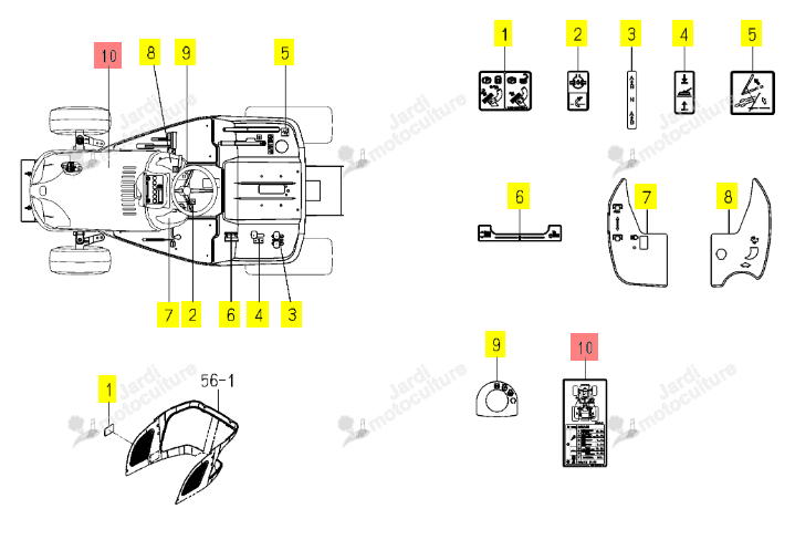 Autocollant Iseki 1728-902-074-00