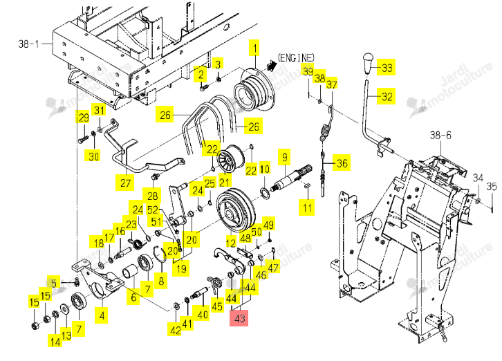 FREIN ISEKI 1728-334-260-00