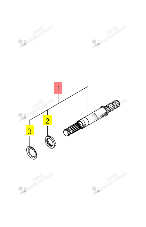 Arbre de prise de force Iseki 1728-334-310-00